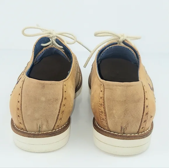 Mexx Tan Leather Women's Wingtip Brogue Shoes - Picture 7 of 13